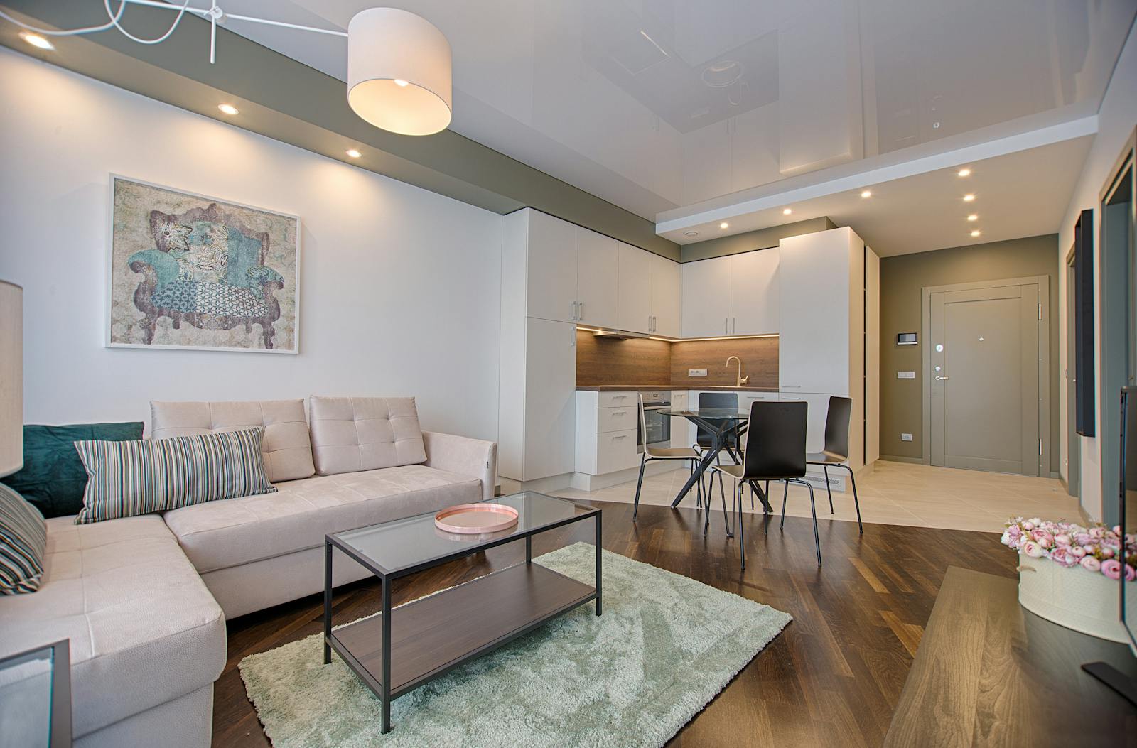 A warm, light-filled renovated living space